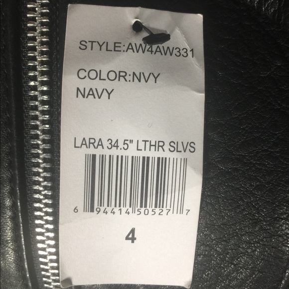 Andrew Marc x Richard Chai coat with leather slvs - Picture 7 of 8